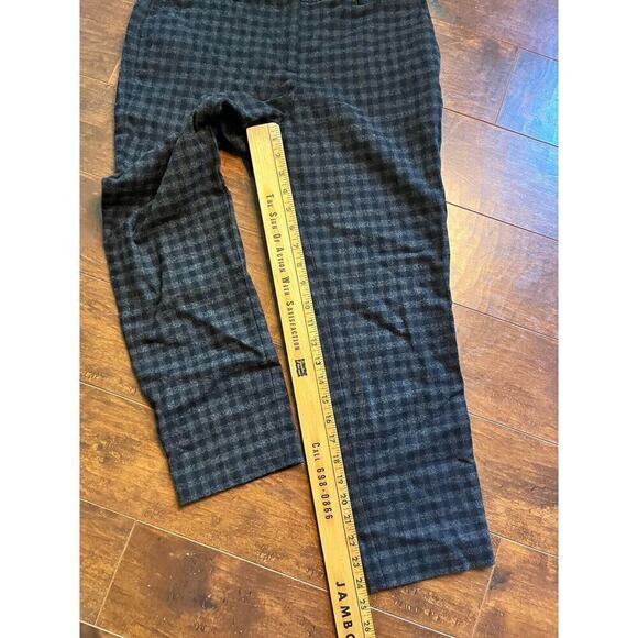 Theory Craven Strobe Check Plaid Wool Blend Slim Trouser Pants Size 6 - Picture 6 of 7
